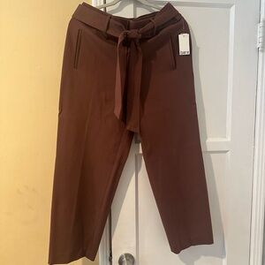 Brown Tie-Waist Pants Bar III size Large